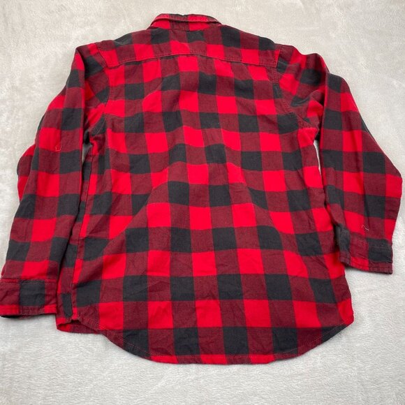 Mossy Oak Men Shirt Small Long Sleeve Red Plaid Buffalo Flannel Button Up Casual - Picture 7 of 7